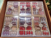 96 Pcs Fake Nails Set – Nude, Red & Multicolor ABS Plastic Nail Tips, Durable & Easy-to-Apply, Smooth Finish for DIY Nail Art & Professional Manicure - Nude